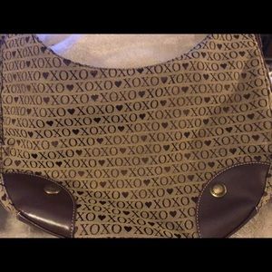 COXO Brown Shoulder bag with orange silk